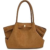 Makukke Faux Suede Tote Bag for Women, Hobo Handbag Women Vintage Shoulder Bag Purse for Work Office Travel