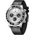 CEYADG Pagani Design Watches for Men Daytona Homage Quartz Chronograph Watch Japan VK63 Movement Ceramic Bezel Screw Down Crown Waterproof Sport Rubber Strap Mens Watches