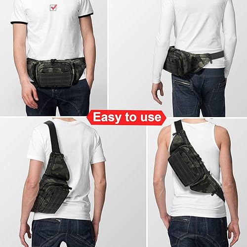 MEQI Tactical Gun Bag Fanny Pack Holster, Concealed Carry Bag