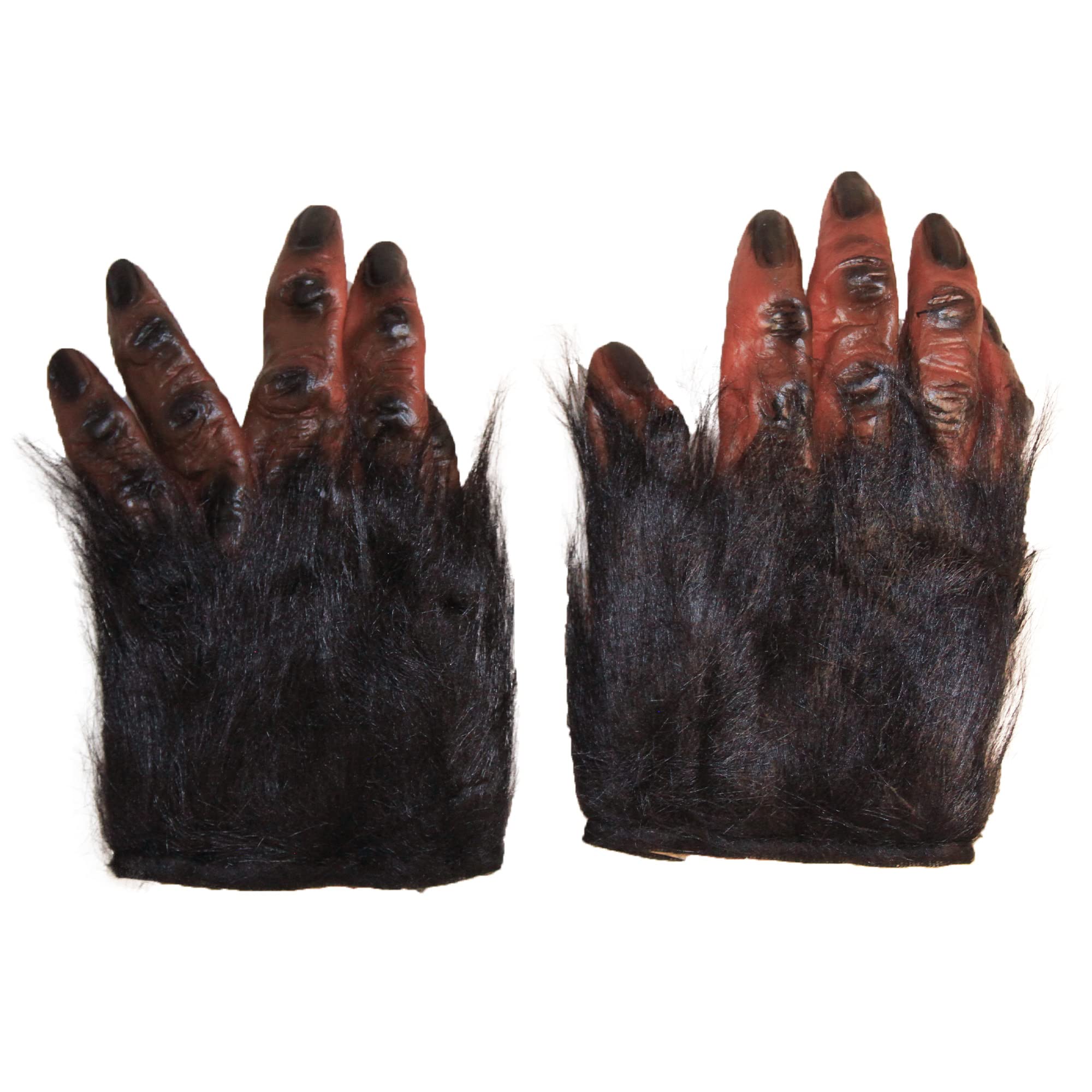 Realistic Brown Hairy Hands (1 Pair) - Perfect Accessory for Halloween, World Book Day, Pranks, Cosplays, & More Halloween Halloween
