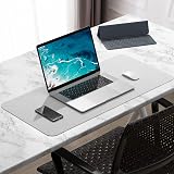 Hsurbtra Desk Pad 30 x 14 Inch PU Leather Non-Slip Waterproof Gray view 7