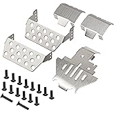 5PCS Stainless Steel RC Skid Plate,RC Chassis Armor Protector Plate Protection Compatible with Traxxas TRX-4 82056-4 1/10 RC 