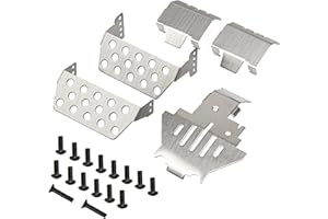 5PCS Stainless Steel RC Skid Plate,RC Chassis Armor Protector Plate Protection Compatible with Traxxas TRX-4 82056-4 1/10 RC 