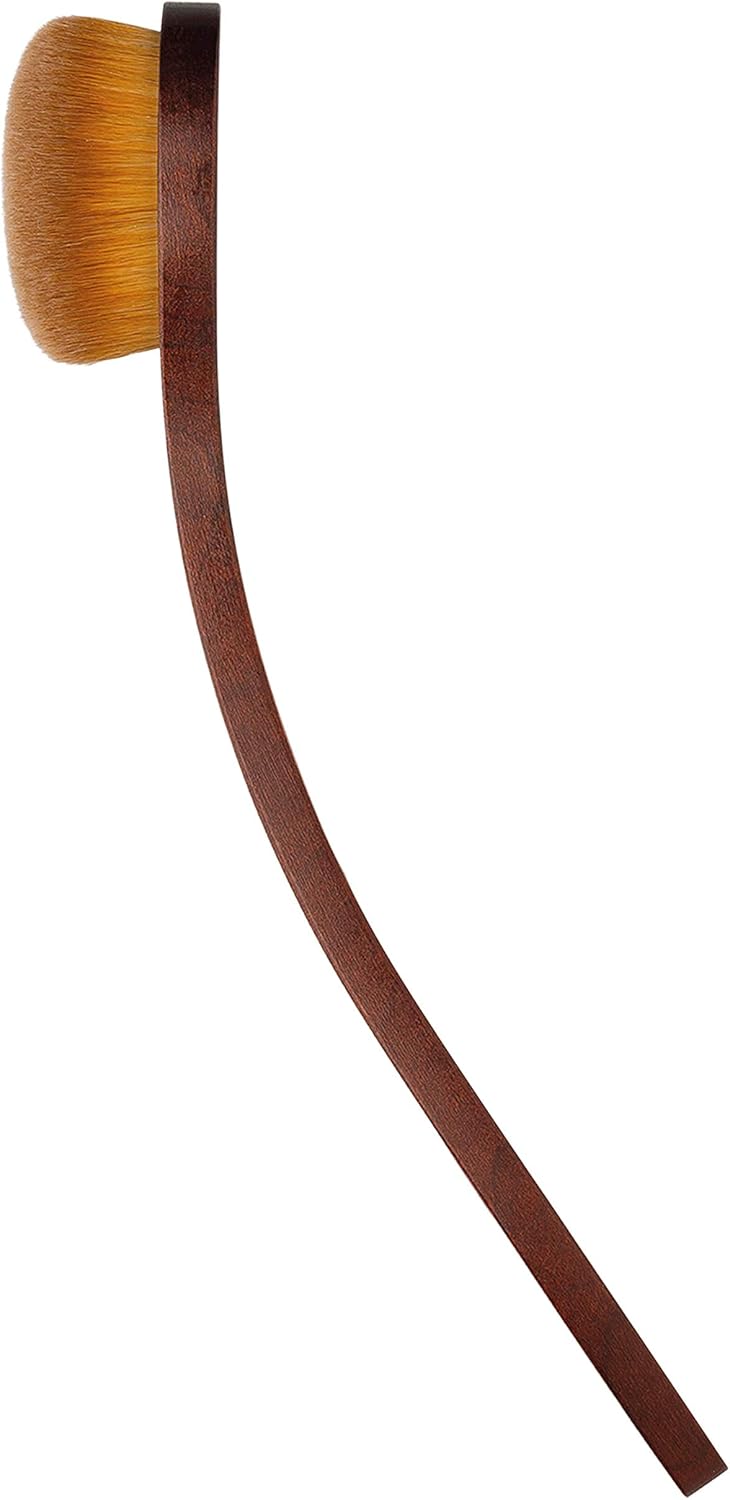 da Vinci Powder Brush - Blusher Brush - Highlighter Brush - Contour Brush / Vegan / Synthetic Fibre / Size 13 / Brown