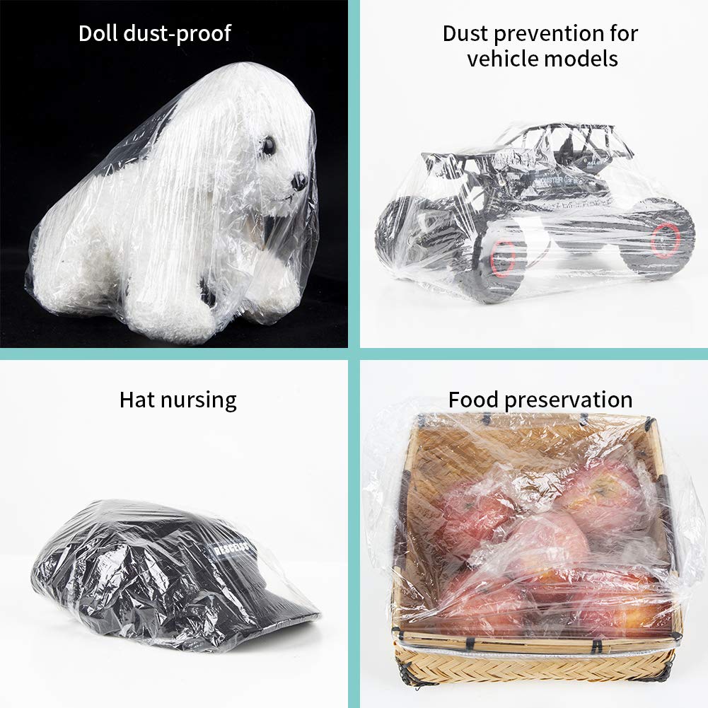 Disposable Shower Caps 100 Pcs - Multi-Purpose Thickening Elastic Bath Cap Plastic Waterproof Clear Shower Caps Bath Shower Hair Caps Women Spa, Home Use, Hotel and Hair Salon, Portable Travel : Beauty