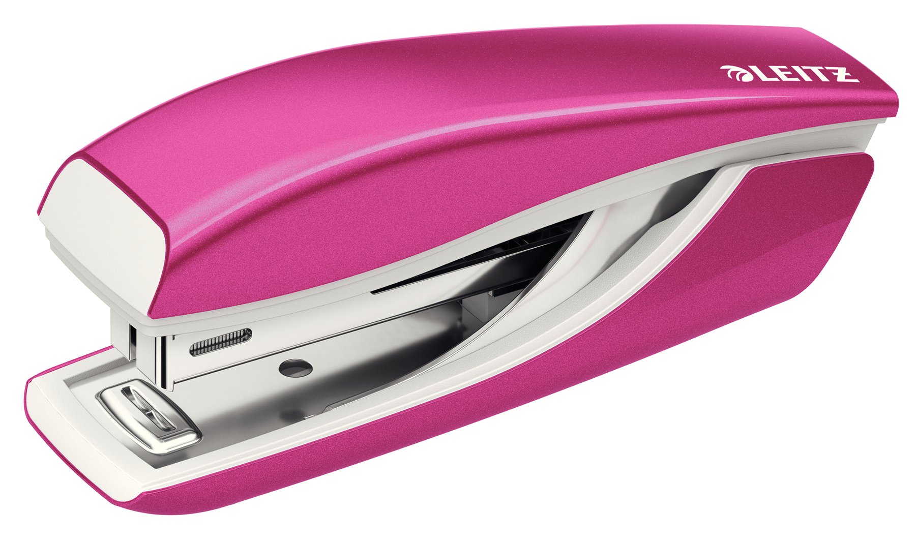 Leitz 55281023 "Nexxt Series WOW" Metal Mini Stapler - Metallic Pink