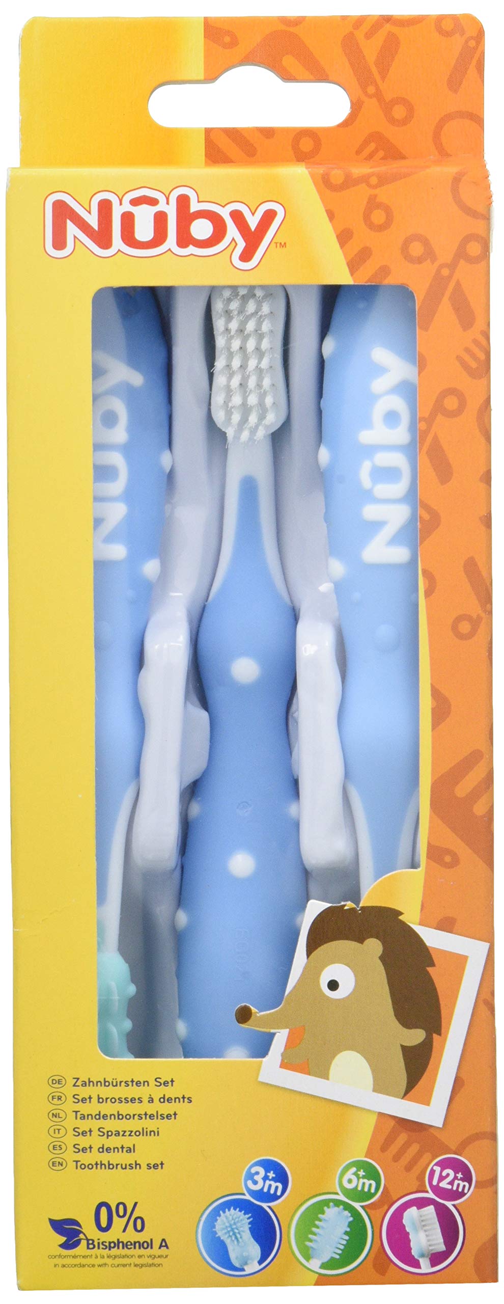 Nuby - Toothbrush Set Blue - 1 Piece