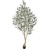 Realead Tall Faux Olive Tree 9ft - Realistic Large Silk Olive Tree Artificial Indoors - Fake Olive Trees with Branches and Fruits - Artificial Olive Trees for Home Office Decor Indoor