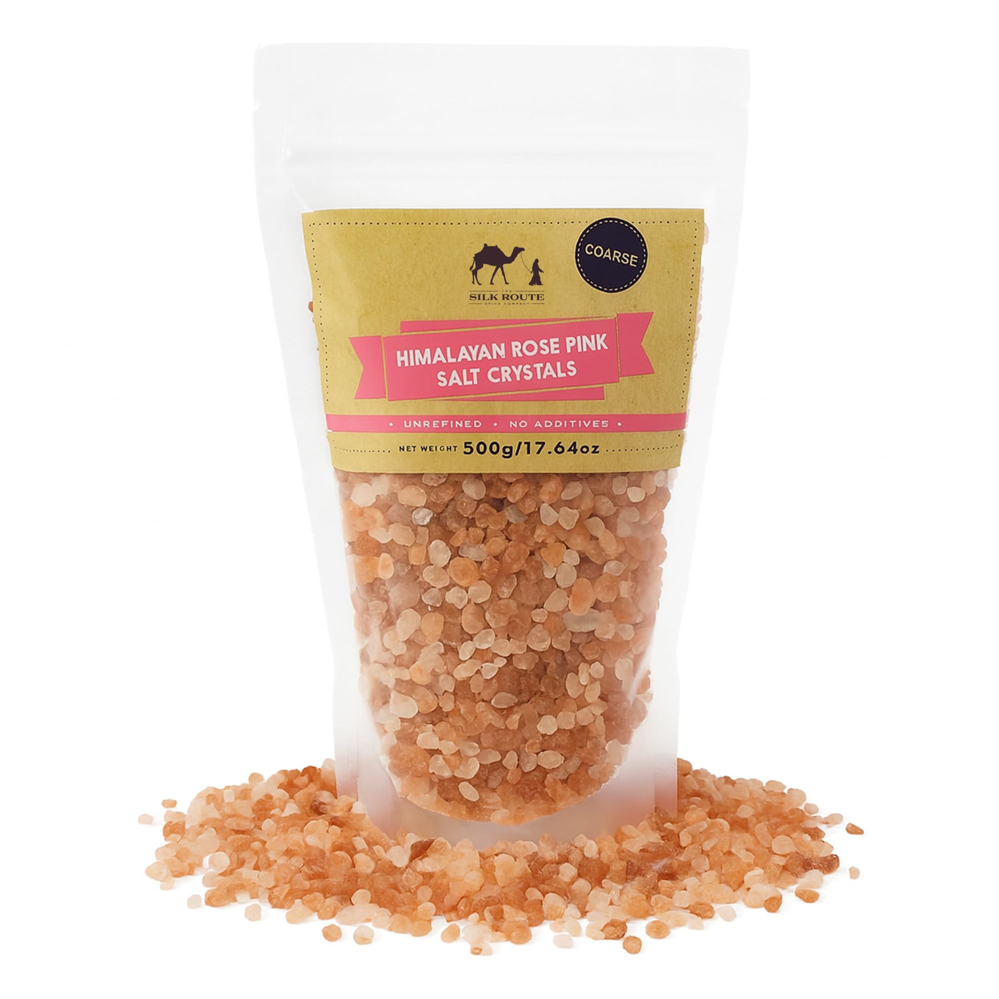 Silk Route Spice Company Himalayan Rose Pink Salt (500g Coarse)