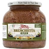 Flora Olive Tapenade Bruschetta &ndash; Mediterranean Olive Spread &ndash; 10 oz Jar