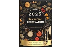 Restaurant Reservation Book - Daily Dated Log Book: 365 Days Guest booking diary , Hostess Table Log Journal always updated, Large 374 Pages