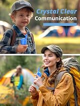 Inspireyes Walkie Talkies for Kids 2 Pack Indoor Outdoor 3 8 Blue view 4