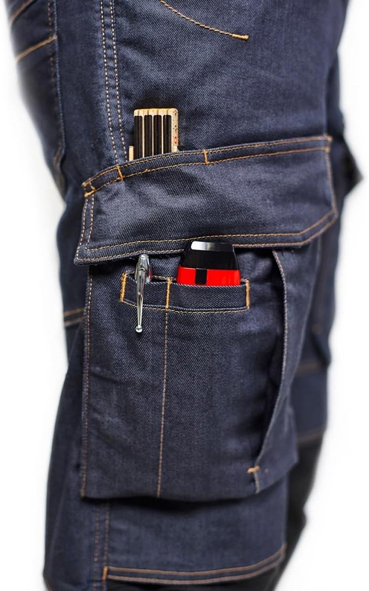 Blakläder 149711418999C52 Service Trousers Size Denim in Navy Blue/Black, C52 - Image 5
