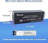 Hereta Industrial Gigabit Fiber Media Converter SFP LC Single Mode Dual Fiber view 2