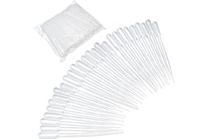 URBEST Liquid Burette Plastic Disposable Graduated Pipette Transparent White, Essential Oil Pipette, Calibration Burette for 