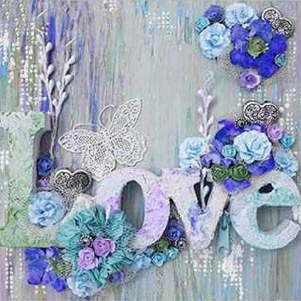 Juesi Diamond Painting Kits for Adults, 5D Crystal Rhinestone by Number Kits, Crystal Rhinestone Cross Stitch Arts Craft Supply for Home Wall Decor