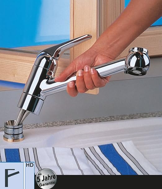 Kwc Unterfenster Armatur Domo Mit Schlauchbrause Hochdruck Chrom Amazon De Kuche Haushalt