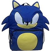 Ruz Sonic The Hedgehog Big Face School Backpack With 3D Ears And Quills (Sonic 12")