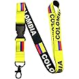 EASTEX Colombia Flag Lanyard Keychain - Bandera de Colombia Lanyards for Keys Badges ID Fob - ID Card Holder Keychain