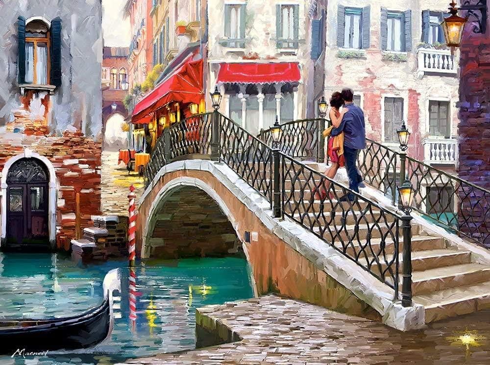 Murosn Jigsaw Puzzle For Adults Kids Age 8 Year Old Toy Gift For Children Girl Boy Man Woman Art Decoration Venice Bridge-1000 piece