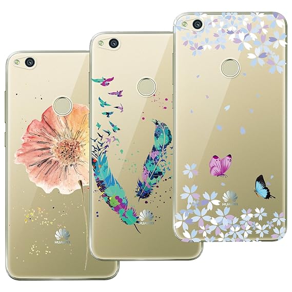 Yokata Kompatibel mit Huawei P8 Lite 2017 Hülle Silikon Transparent Durchsichtig Handyhülle Schutzhülle TPU Ultra Dünn Slim K