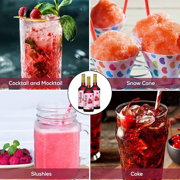 WITEE PREMIUM RASPBERRY SYRUP/FLAVOR CONCENTRATE – 1 LITRE / 33.8 FL OZ