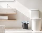 Zuvo 8L Plastic Paper Bin Wave Design Black Office Desk Bin view 9