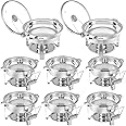 Chafing Dish Buffet Set 5 QT Stainless Steel Chafing Dishes Round Buffet Food Warmer Chafers Set for Parties Catering Event with Glass Lid, Lid Holder 8 packs