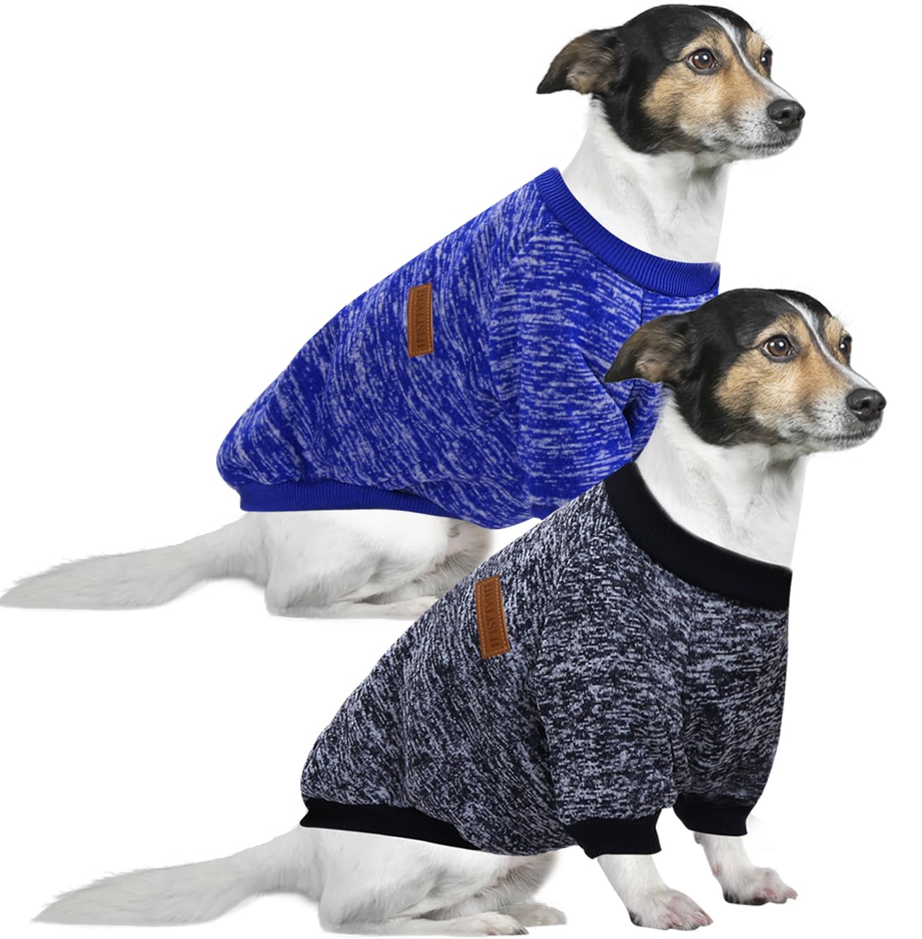 HuaLiSiJi 4XL Dog Jumper Large Fleece Dog Sweatshirt & Hoodie Soft & Cozy Vibrant Colors Easy On/Off (Dark Blue + Navy Blue, 4XL)