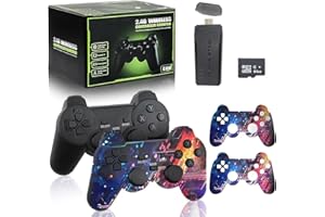 FAFAAWFF M8 Retro Game Stick - Revisit Classic Games with Built-in 9 Emulators, 20,000+ Games, 4K HDMI Output, and 2.4GHz Wireless Controller for TV Plug and Play