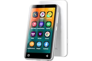 MP3 Player with Bluetooth and WiFi 80GB, innioasis MP3 Player for Kids with spotify, Spotify Kids, Pandora, Amazon Music, 4 inch Full Touch Screen Music Player, Android MP4 Player White