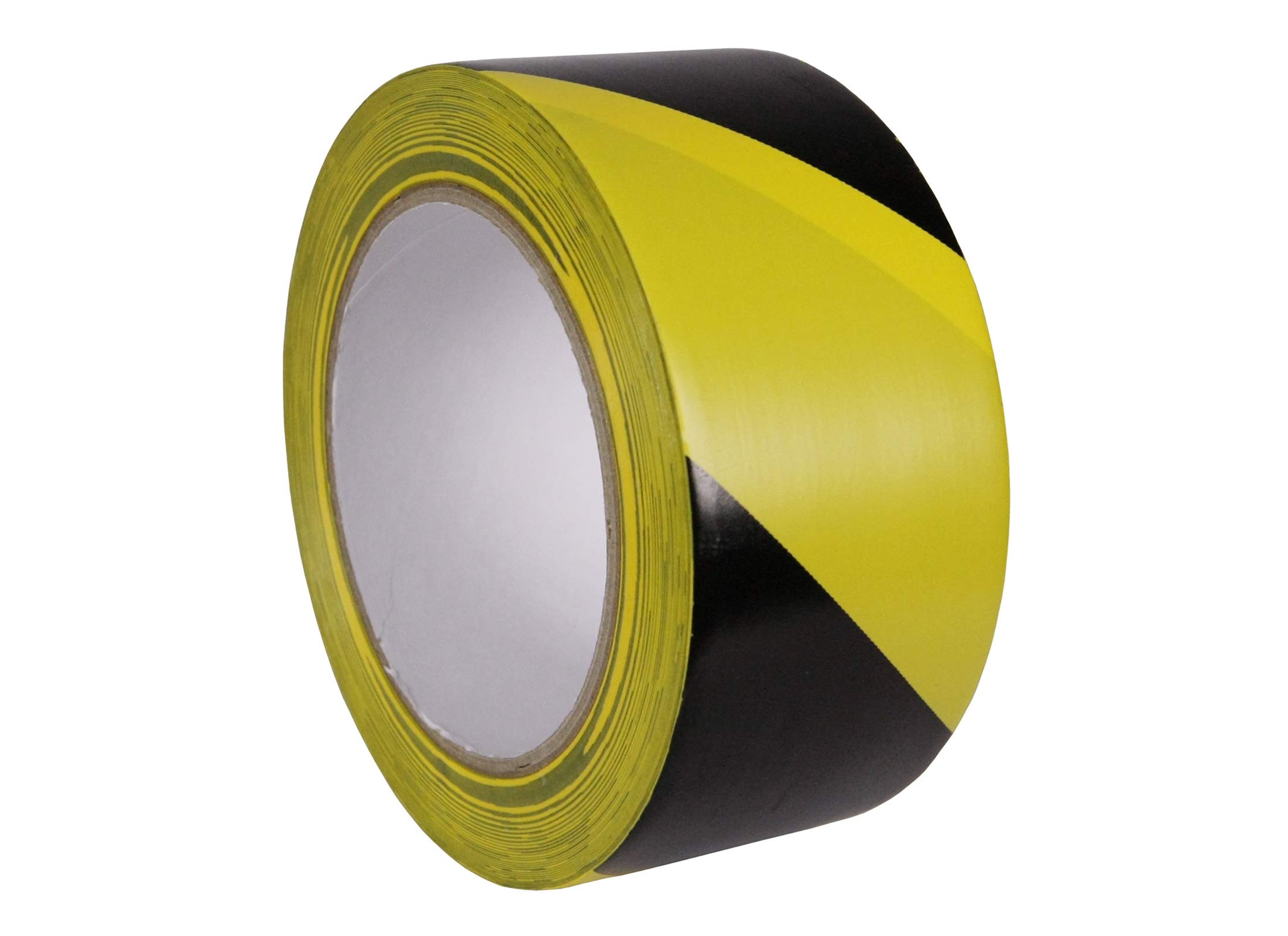 RGB Networks Ltd Warning Hazard Safety Tape 33m x 50mm (2") - Adhesive Sticky Yellow Black Diagonal Rubber Resin