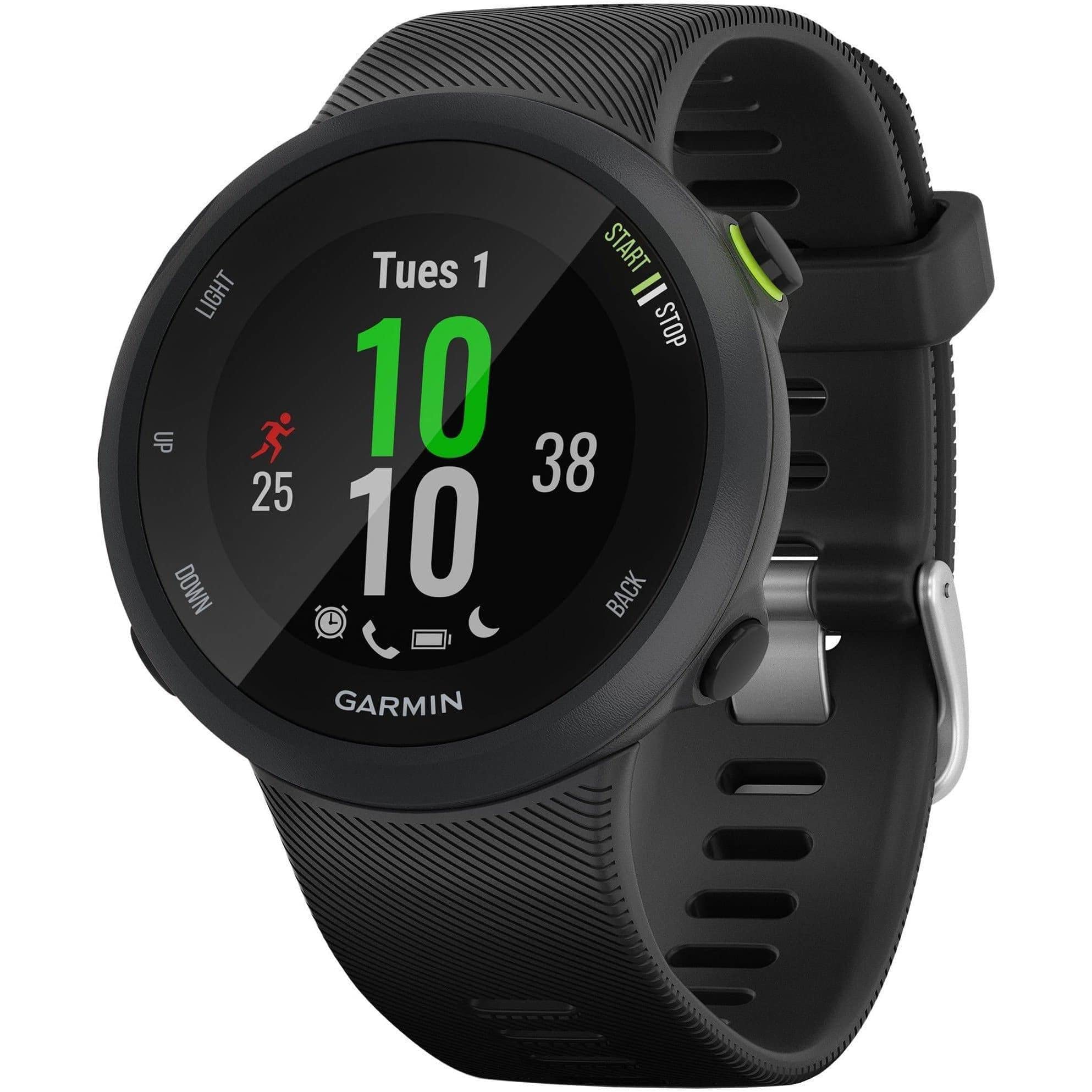 Garmin Forerunner 45 GPS Running Watch with Garmin Coach Training Plan Support - Black, Large