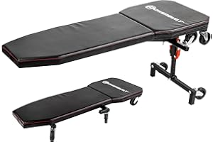 Powerbuilt 3-in-1 Under Dash Creeper, Knee Pad, Roll Laying Down or Upright Inside of Car or Truck, Padding, Easy Fold Garage