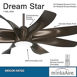MINKA-AIRE F788L-ORB Dream Star 60 Inch Ceiling Fan