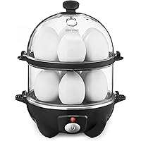 BELLA Double Tier Egg Cooker, Boiler, Rapid Maker & Poacher, Meal Prep for Week, Family Sized Meals: Up To 12 Large…