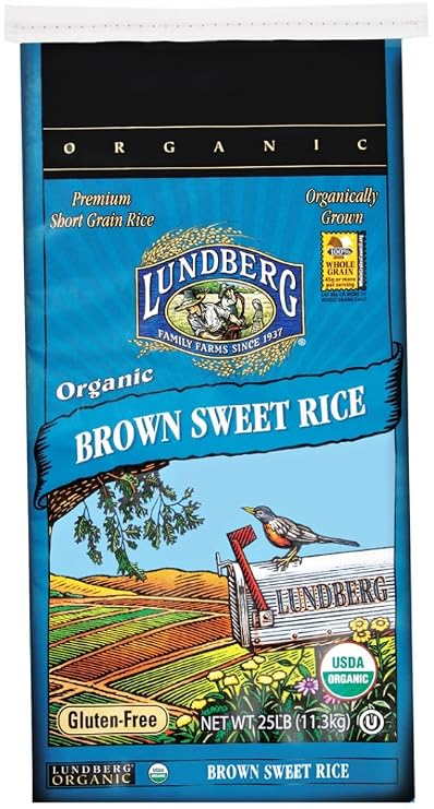 Lundberg Family farms brown Rice sweet org 25lb (073416402416)