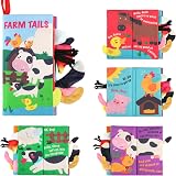 beiens Touch and Feel Crinkle Cloth Baby Book Rainforest Animals 0-12mo