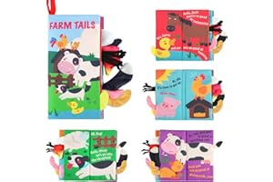 beiens Soft Toys Baby Cloth Books, Touch and Feel Crinkle Books for Babies, Infants & Toddler, Early Development Interactive 