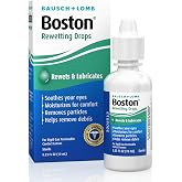 Boston Rewetting Drops RGP Contact Lens Comfort Solution, 0.33 Fl Oz | Rigid gas permeable lens drops, removes debris, 0.33 oz bottle