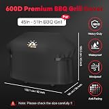 Zettum BBQ Cover 132 CM for Weber Spirit 300 Series Heavy Duty 600D PU view 2