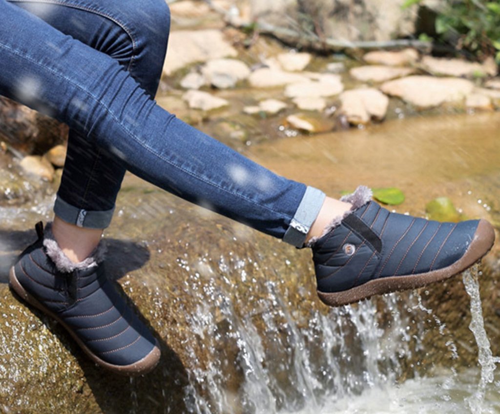 JACKSHIBO Women Men Fully Fur Lined Waterproof AntiSlip Outdoor