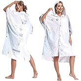 SAVIOR HEAT Surf Poncho, Hooded Swim Robe with Pocket Quick Dry Cover-Up Bath Towels for Men Women