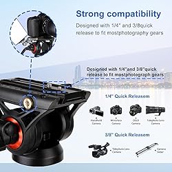Video Tripod, COMAN 74" Professional Heavy Duty