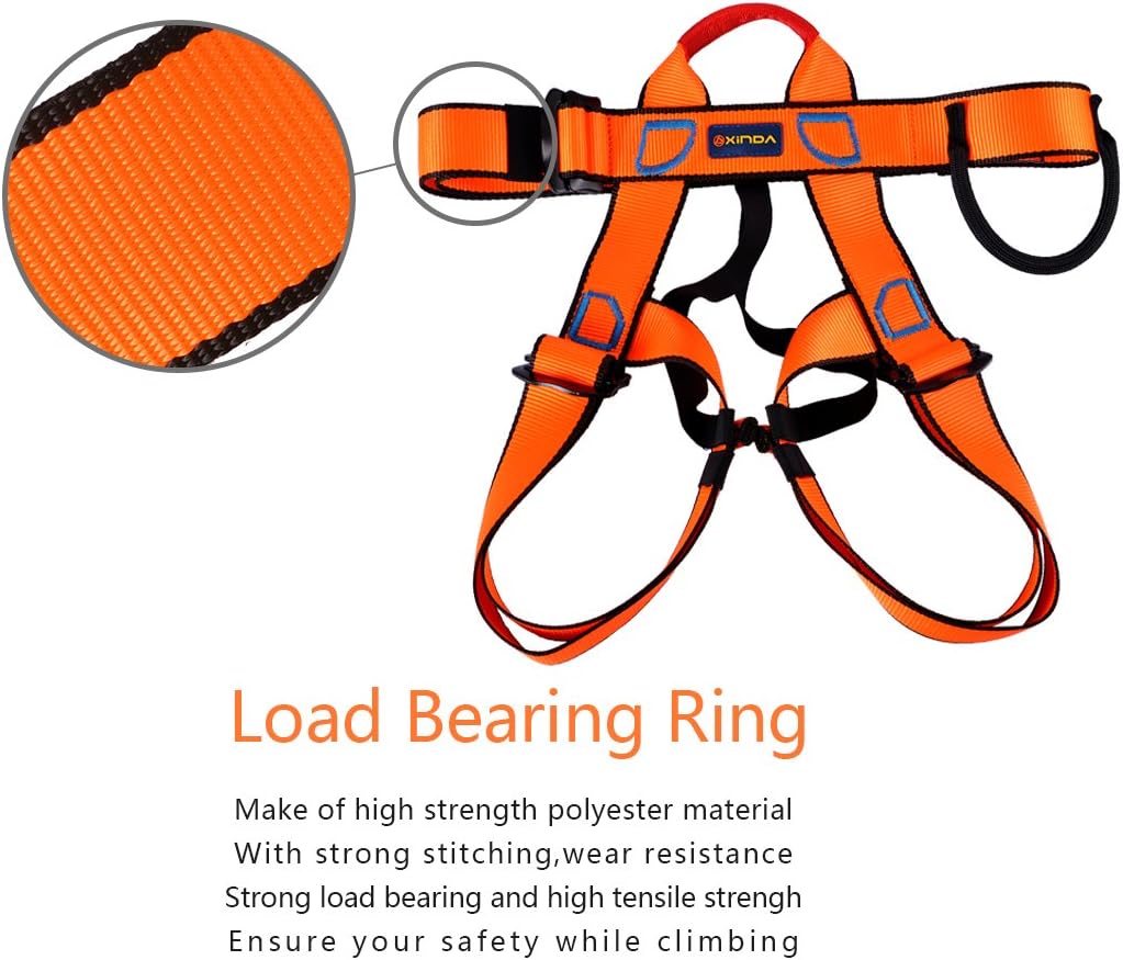 UCEC Climbing Harness Safe Seat Belt, for Fire Rescue, High Altitude Rock Climbing, Rappelling Equipment, Half Body Guard Protect, Pack of 1(Orange) : Sports & Outdoors