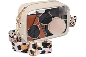 Vangue Clear Purse for Women Stadium Approved, Clear Crossbody Bag with Adjutable Strap, Transparent Bag for Sports Concert