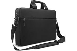 TECOOL Laptop Bag 17 17.3 Inch, Waterproof Laptop Case Sleeve Messenger Bag Briefcase with Shoulder Strap for 17 17.3 Inch Lenovo HP Dell Acer ASUS Notebook Computer Carrying Case, Black