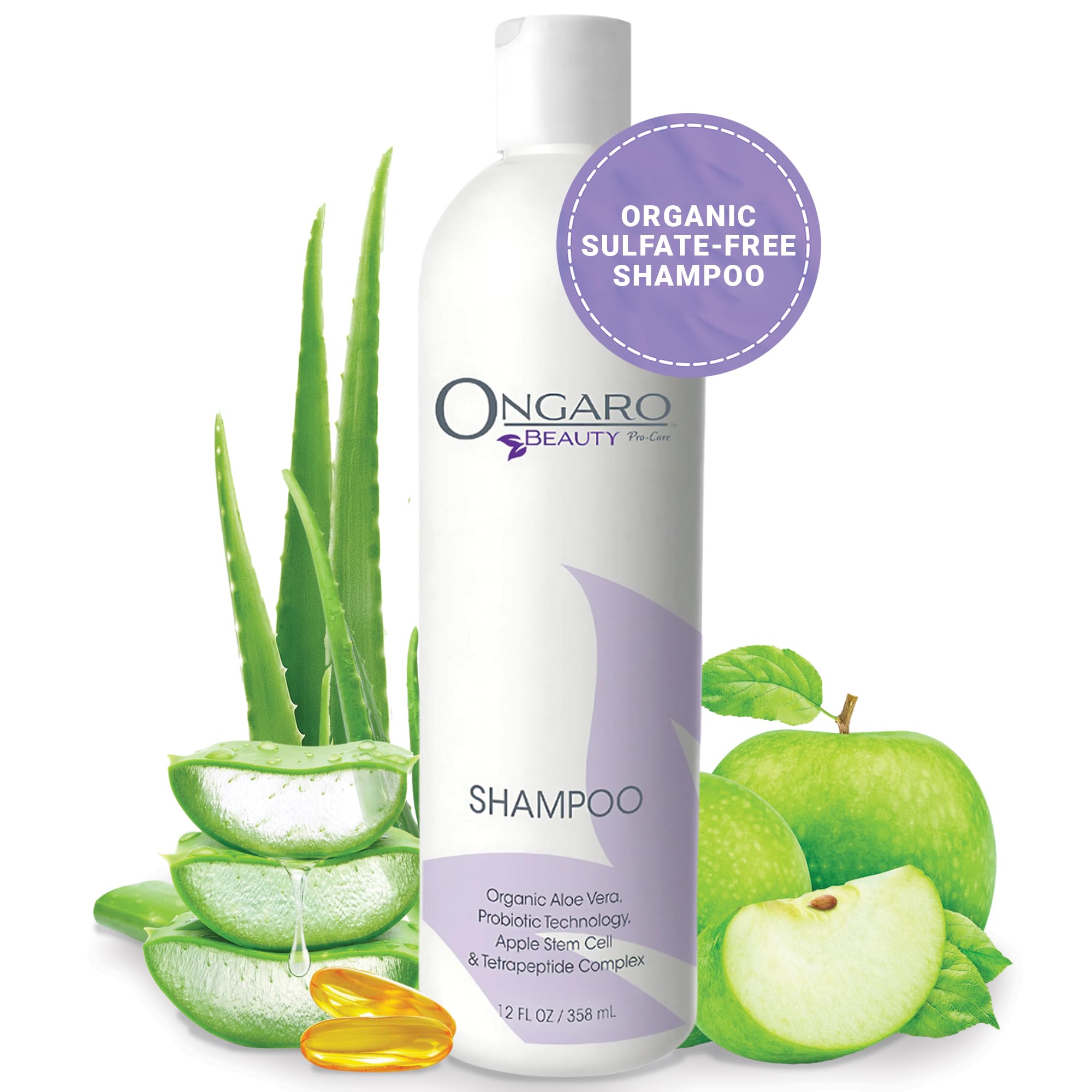 Ongaro Beauty Probiotic Shampoo; Organic and Sulfate-Free for Women and Men; Leaves Hair Soft, Shiny and Full