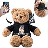 Personalized Teddy Bear Stuffed Animal, Stuffed Bear Plush Toys with Customized Text+Image as Personalized Gifts for Girlfrie