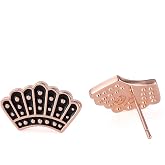 Springful RBG Dissent Collar Stud Earrings in Rose Gold Plated&hellip;